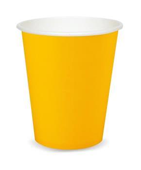 School Bus Yellow (Yellow) 9 oz. Paper Cups 