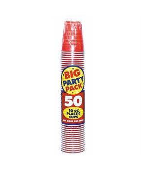 Apple Red Big Party Pack 16 oz. Plastic Cups