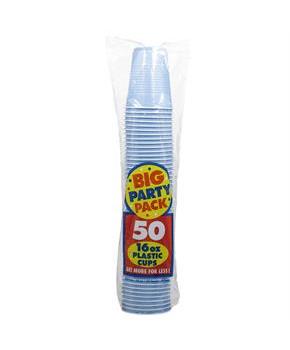 Pastel Blue Big Party Pack 16 oz. Plastic Cups