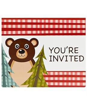 Let's Go Camping Invitations 