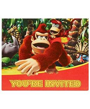Donkey Kong Invitations