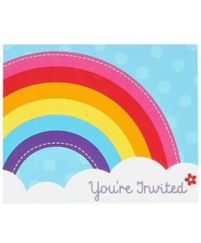 Rainbow Wishes Invitations 