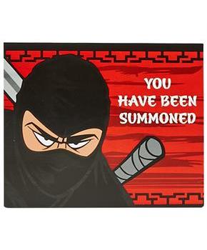 Ninja Warrior Party Invitations 
