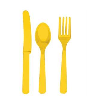 Yellow Sunshine Forks, Knives and Spoons