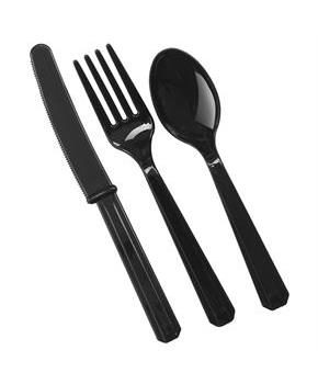 Jet Black Forks, Knives and Spoons