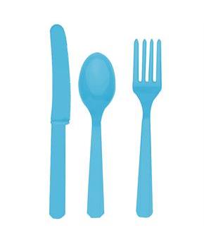 Caribbean Blue Forks, Knives and Spoons