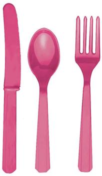 Bright Pink Asst. Cutlery 