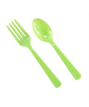 Forks & Spoons - Lime Green 
