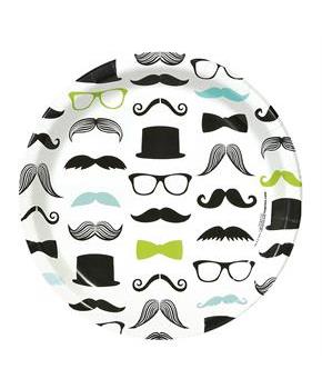 Mustache Man Dinner Plates 