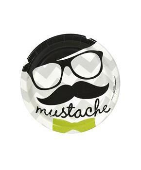 Mustache Man Dessert Plates 