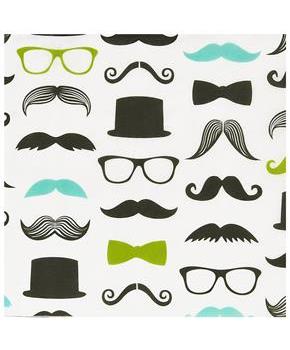 Mustache Man Lunch Napkins 