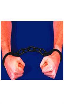 Wrist Shackles Handcuff Pirate Fake Prisoner Jailbird Accessory