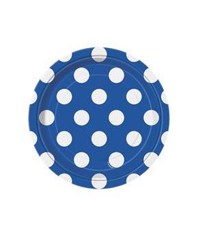 Blue and White Dots Dessert Plates 