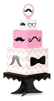 Pink Mustache Centerpiece