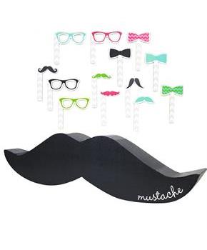 glasses with hanging mustache