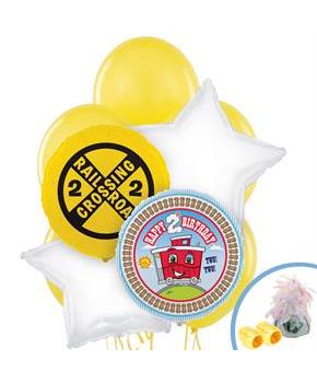 Two-Two Train 2nd Birthday Balloon Bouquet