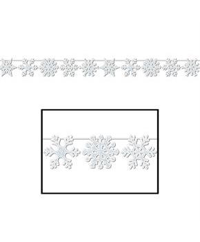 Glittered Snowflake Streamer