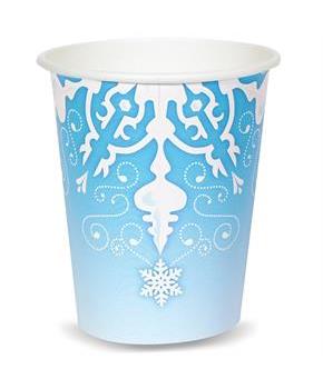 Snowflake Winter Wonderland 9 oz. Cups 