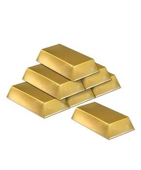 Plastic Gold Bar Decorations