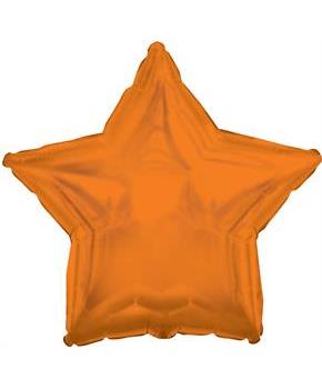 Orange Star Foil Balloon