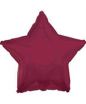 Maroon Star Foil Balloon