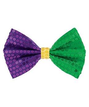 Mardi Gras Sequin Bow Tie