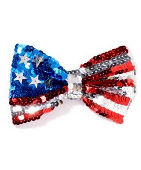 U.S. Flag Sequin Bowtie
