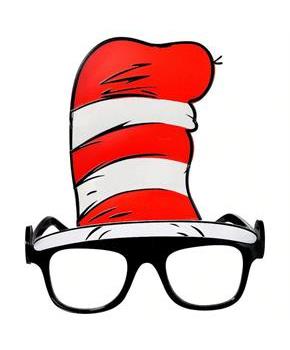 Dr. Seuss The Cat In The Hat Adult Glasses