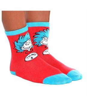 Dr. Seuss Thing 1 & Thing 2 Socks Child Size