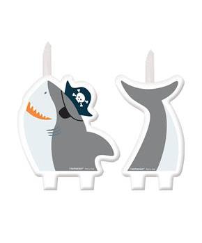 Ahoy Birthday Shark Candle