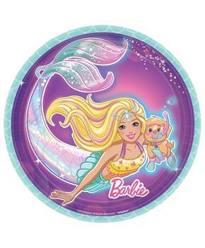 Barbie Mermaid Irridescent Dessert Plates (8)
