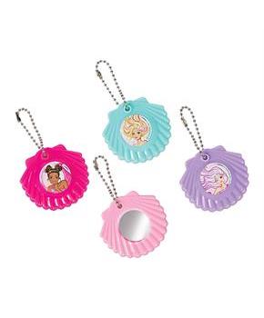 Barbie Mermaid Shell Mirror Keychains (8)