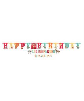 Barnyard Birthday Add an Age Jumbo Letter Banner