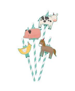 Barnyard Birthday Paper Straws (12)