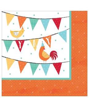 Barnyard Birthday Beverage Napkins (16)
