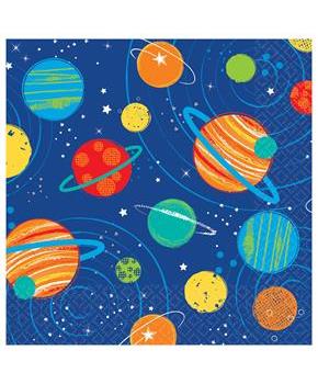 Blast Off Birthday Beverage Napkins (16)