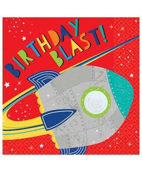 Blast Off Birthday Lunch Napkins (16)