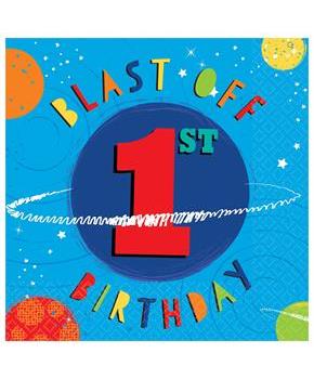 Blast Off 1st Birthday Lunch Napkins (16)