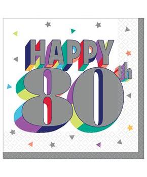 Here's to Your 80th Birthday Beverage Napkins (16)