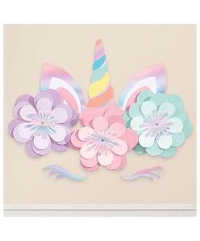 Magical Rainbow Birthday Unicorn Wall Decorating Kit
