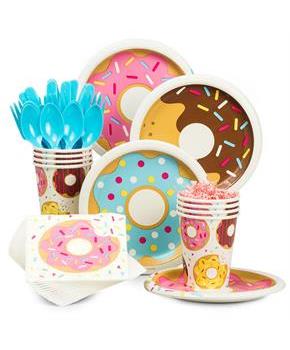 Donut Party Standard Tableware Kit (Serves 8)
