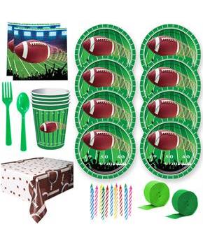 Football Party Deluxe Tableware Kit (Serves 8)