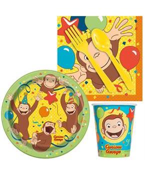 Curious George Standard Tableware Kit (Serves 8)