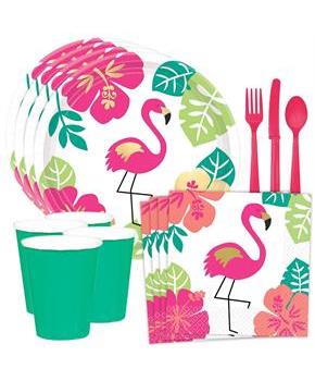 Aloha Flamingo Standard Tableware Kit (Serves 8)