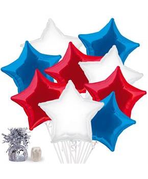 Red, White, and Blue Star Balloon Bouquet Kit