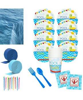 Pool Party Deluxe Tableware Kit (Serves 8)