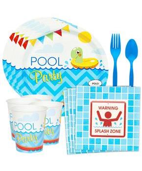 Pool Party Standard Tableware Kit (Serves 8)