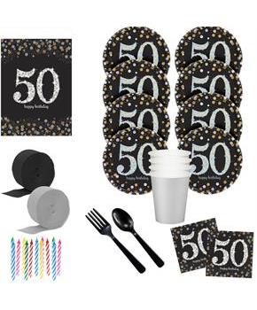 Sparkling Celebration 50th Birthday Deluxe Tablewa