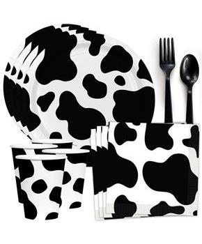 Cow Print Standard Tableware Kit (Serves 8)