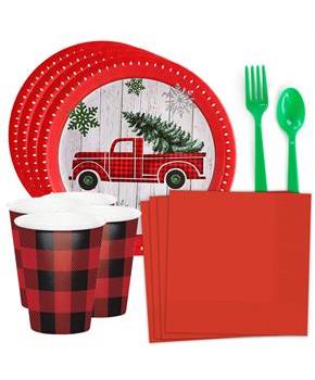Woodland Plaid Christmas Standard Tableware Kit (S